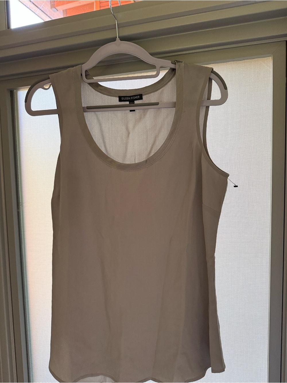 Eileen Fisher NWOT Taupe Silk Cami XS